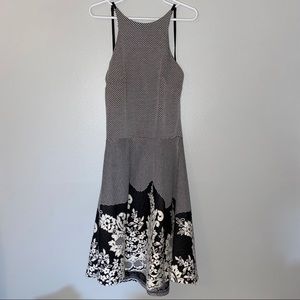 Open Back, Black & White Dress